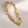 Alterna Link 14k Gold Finished Bracelet