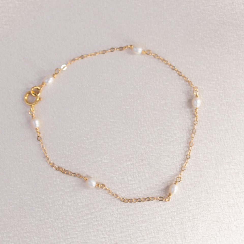 Freeform Pearl Bracelet - 14k Gold Filled