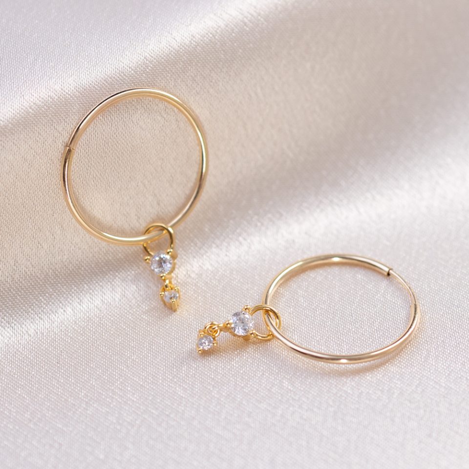Teardrop CZ Earings