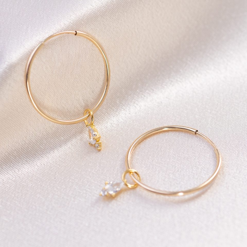 Pendelle CZ Hoops
