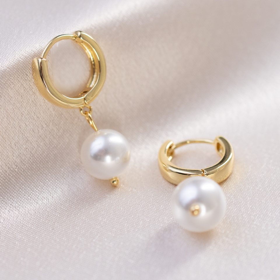 Luna Drop Hoops - 14k Gold Filled