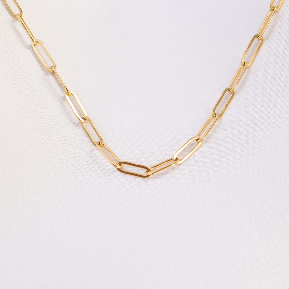 Gold Paperclip Necklace