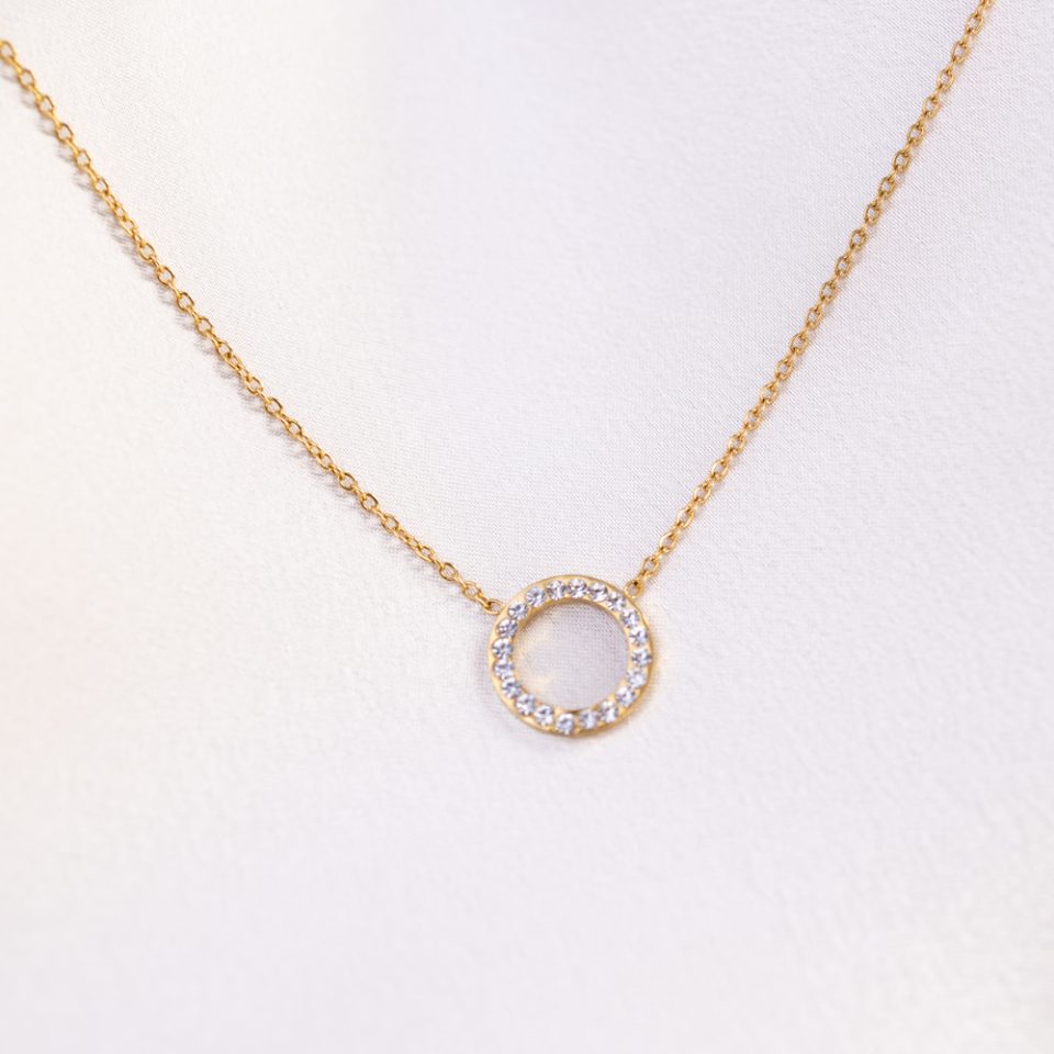 Halo Gold Necklace