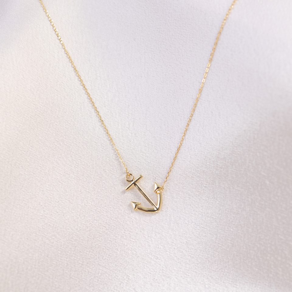 Aurielle Anchor Gold Necklace