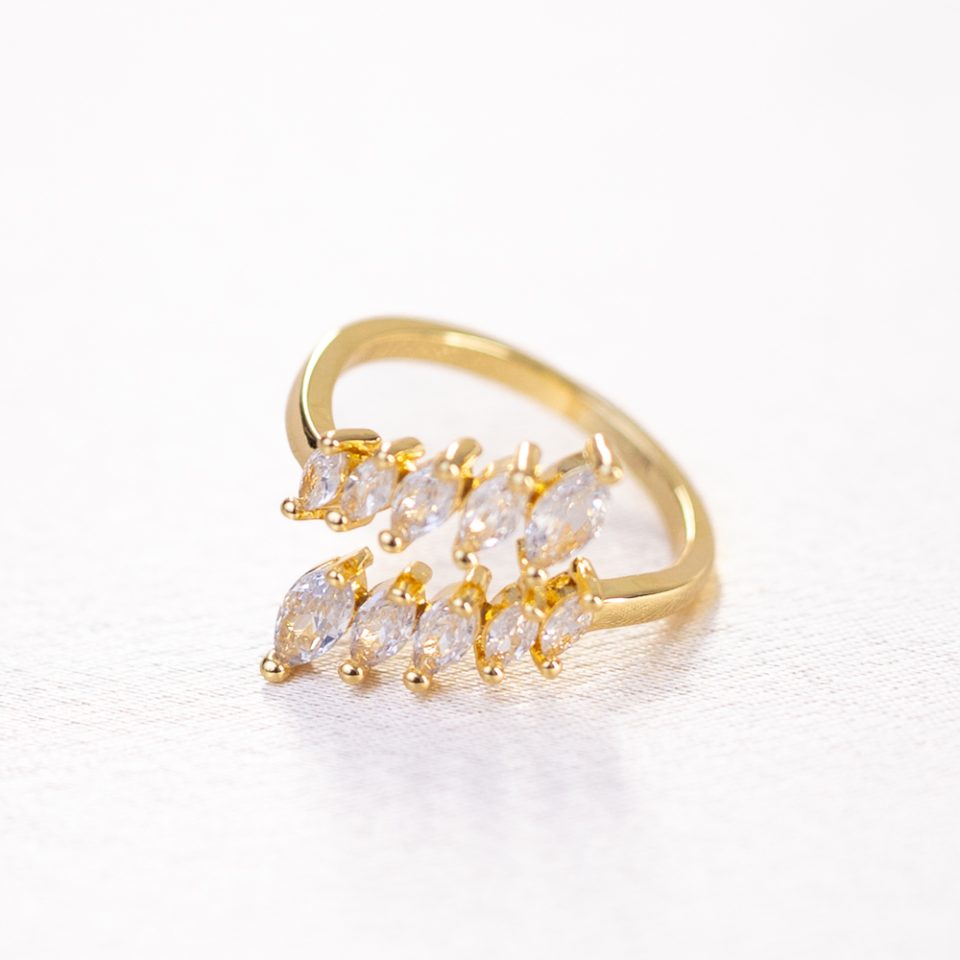 Luster 24k Gold Filled CZ Ring
