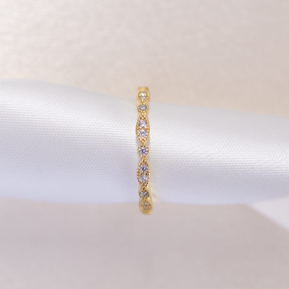 Interlaced CZ Aura Ring