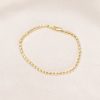 3mm CZ Tennis Gold on Silver Bracelet