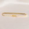 3mm CZ Tennis Bracelet - 14k Gold on Silver