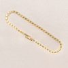 3mm CZ Tennis Bracelet - Gold on Silver