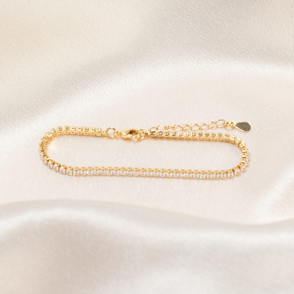 14k Gold Filled 2mm CZ Tennis Bracelet