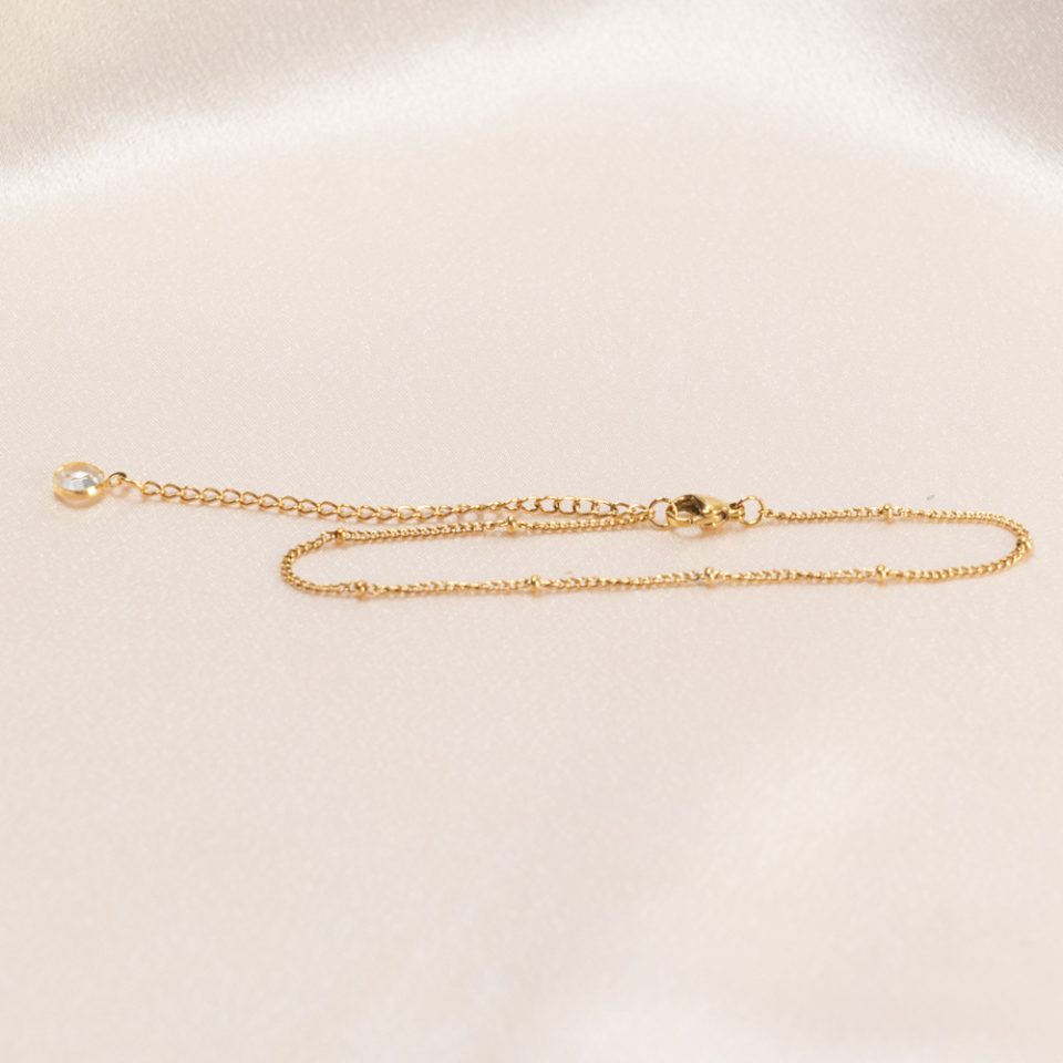 Dotted Station Chain Bracelet or Anklet